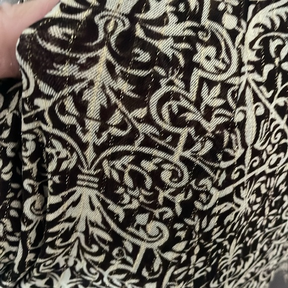 PURSUITS, LTD. Brown & Cream 3/4 Sleeve Top Size Medium - Picture 3 of 7